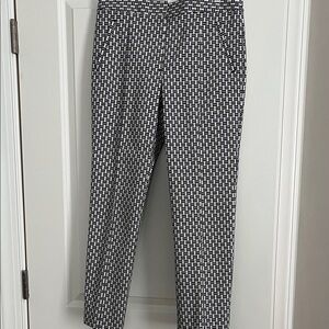 Tory Burch Black and White Patterned Pants